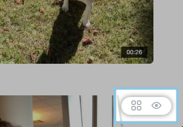 Grid view on profile page highlighted