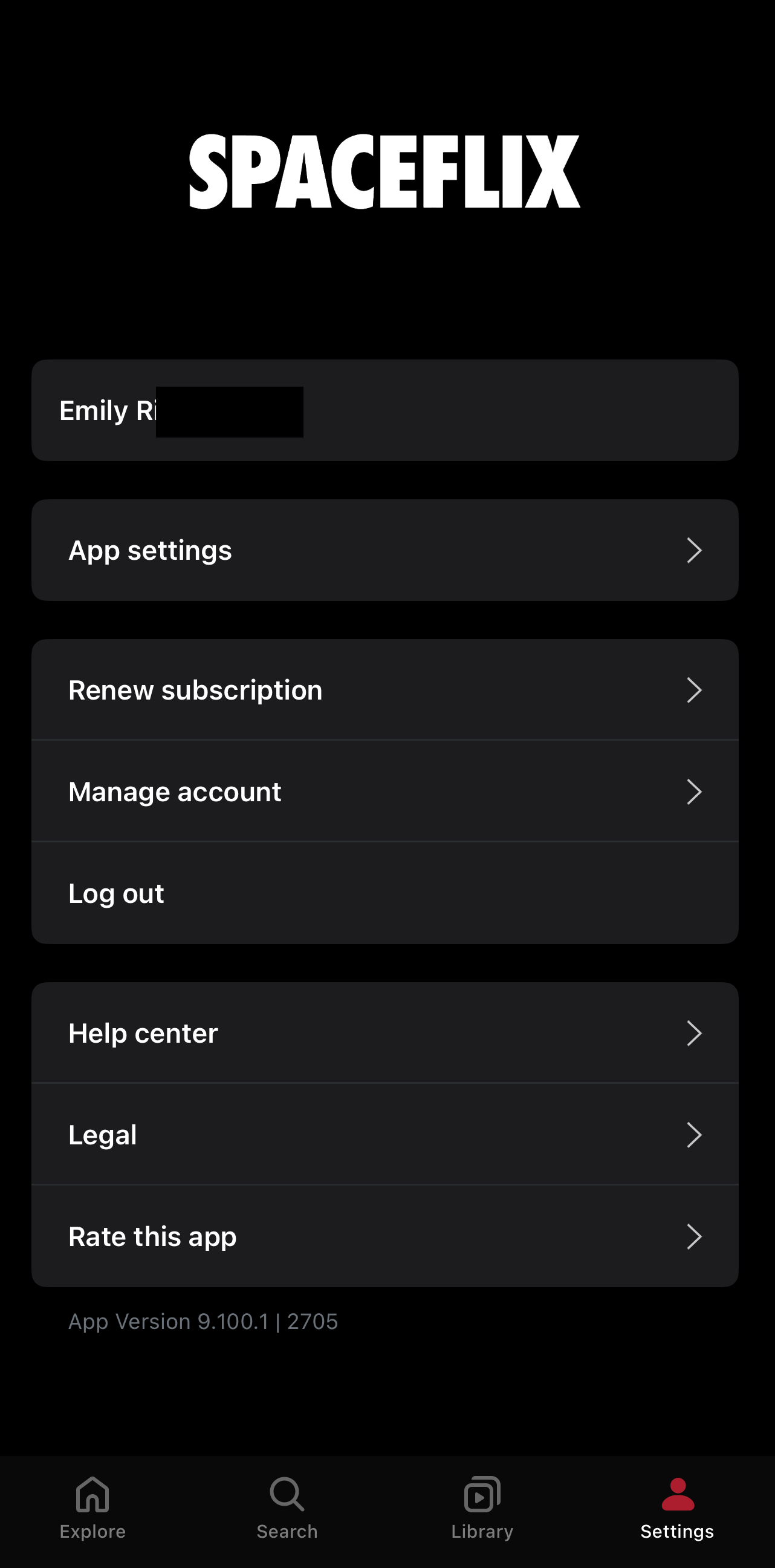 Screenshot of the new iOS app showing a refreshed Settings page